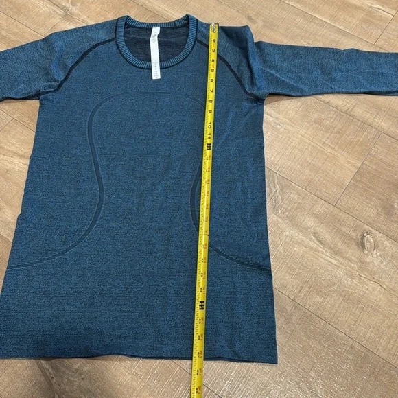 Lululemon Swiftly Tech Long Sleeve Crew Black / Desert Teal Size 10 - Picture 10 of 14